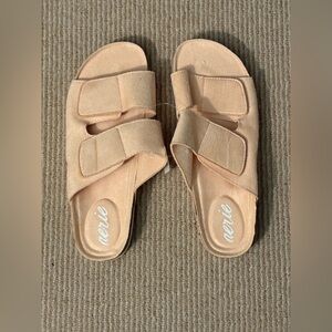 Aerie Suede Velcro Slides size 10